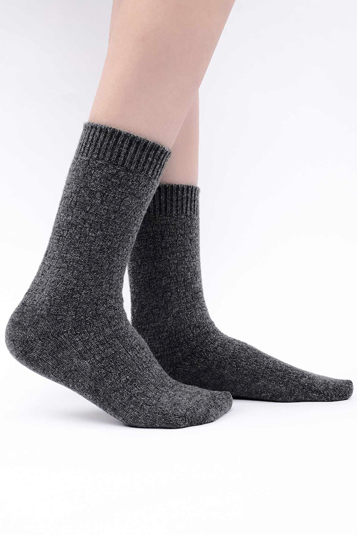 Mısırlı Kadın Koyun Yünü Tekli Füme Soket Çorap M 75004 F