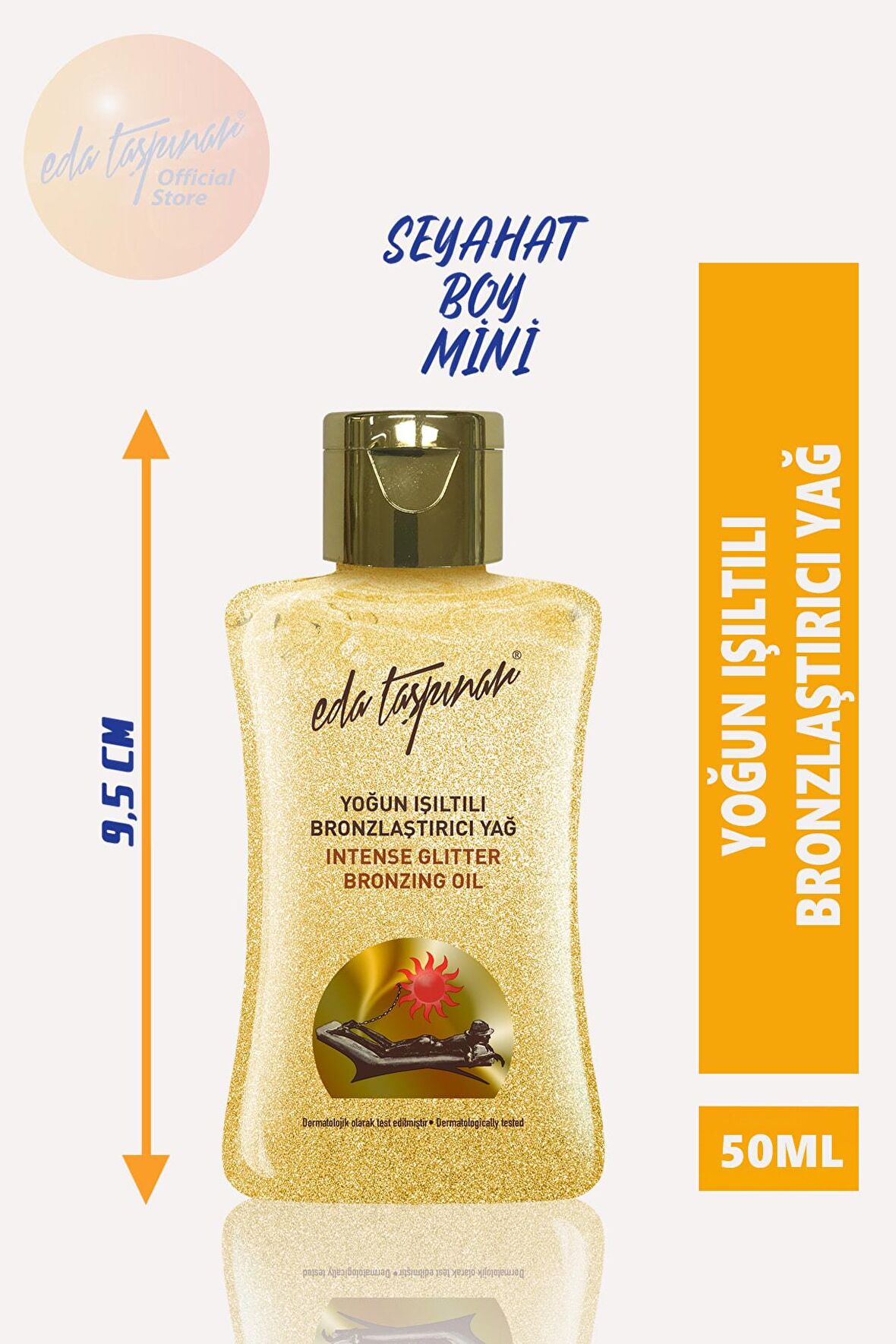 Eda Taşpınar Seyahat  Yoğun Işıltılı Bronzlaştırıcı Yağ - 50 ML