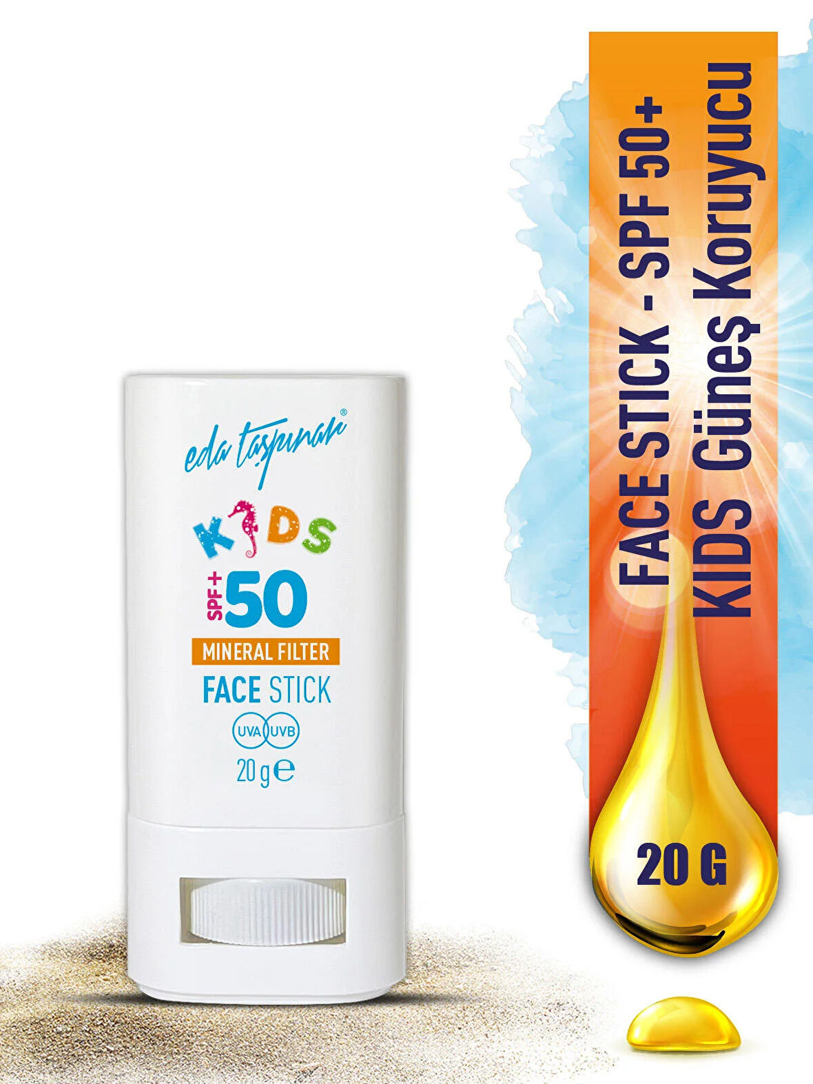 KIDS SPF 50+ Mineral Filtreli Güneş Koruyucu Face Stick (EGY0035)