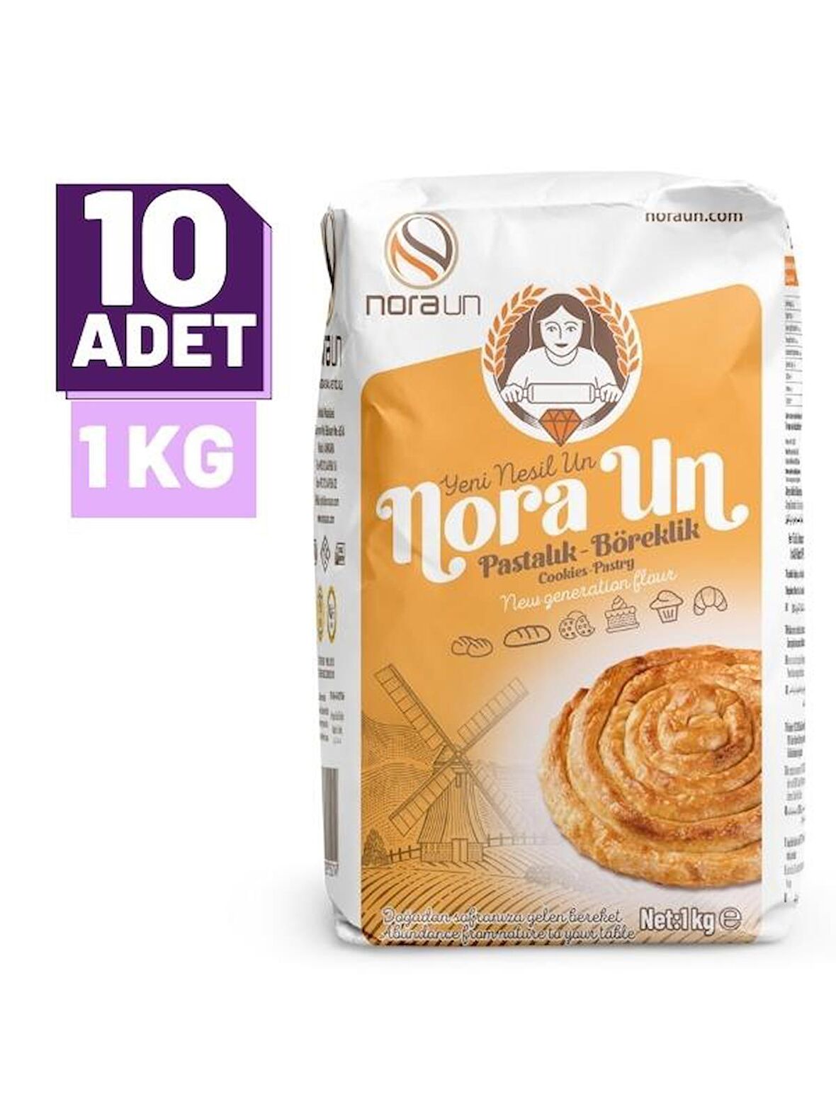 Pastalık Böreklik Un 1 Kg 10 Adet