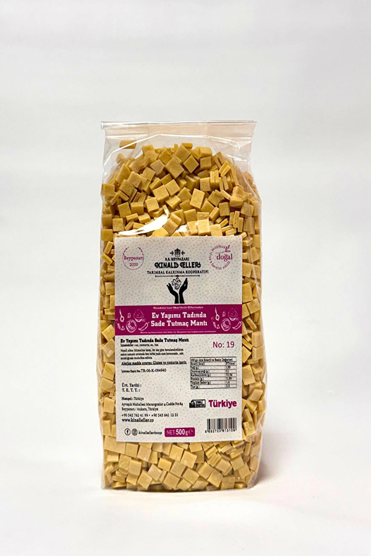 Kınalı Eller Kadın Kooperatifi Beypazarı Tutmaç Mantı 500gr.