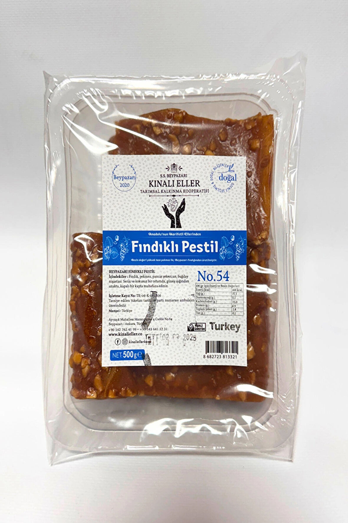 Kınalı Eller Kadın Kooperatifi Beypazarı Fındıklı Pestil 500gr