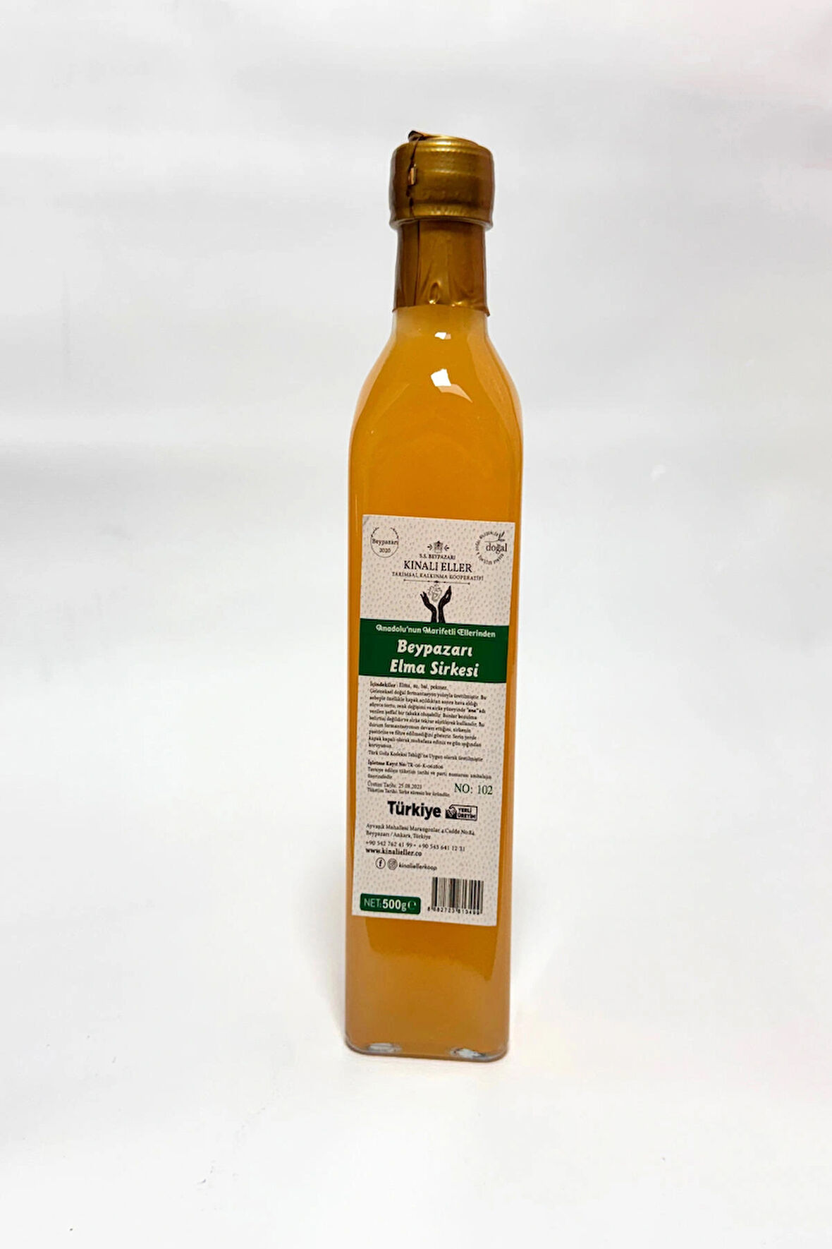 Kınalı Eller Kadın Kooperatifi Beypazarı Doğal Elma Sirkesi 500ml.