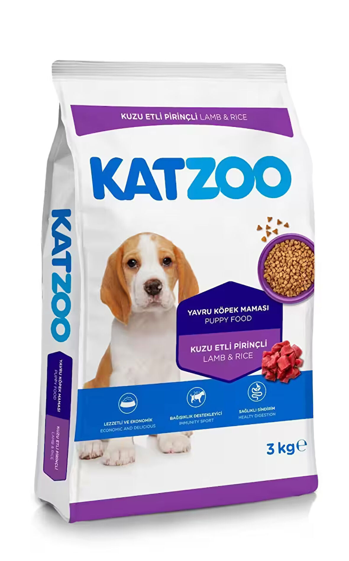 Kuzu Etli & Pirinçli Yavru Köpek Maması 3 KG (6 Adet)