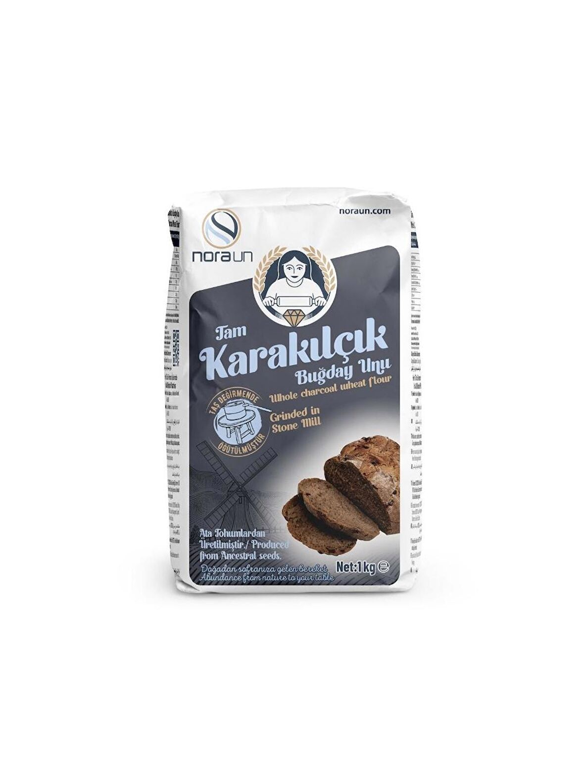 Nora Un Taş Değirmen Tam Karakılçık Buğday Unu 1 Kg