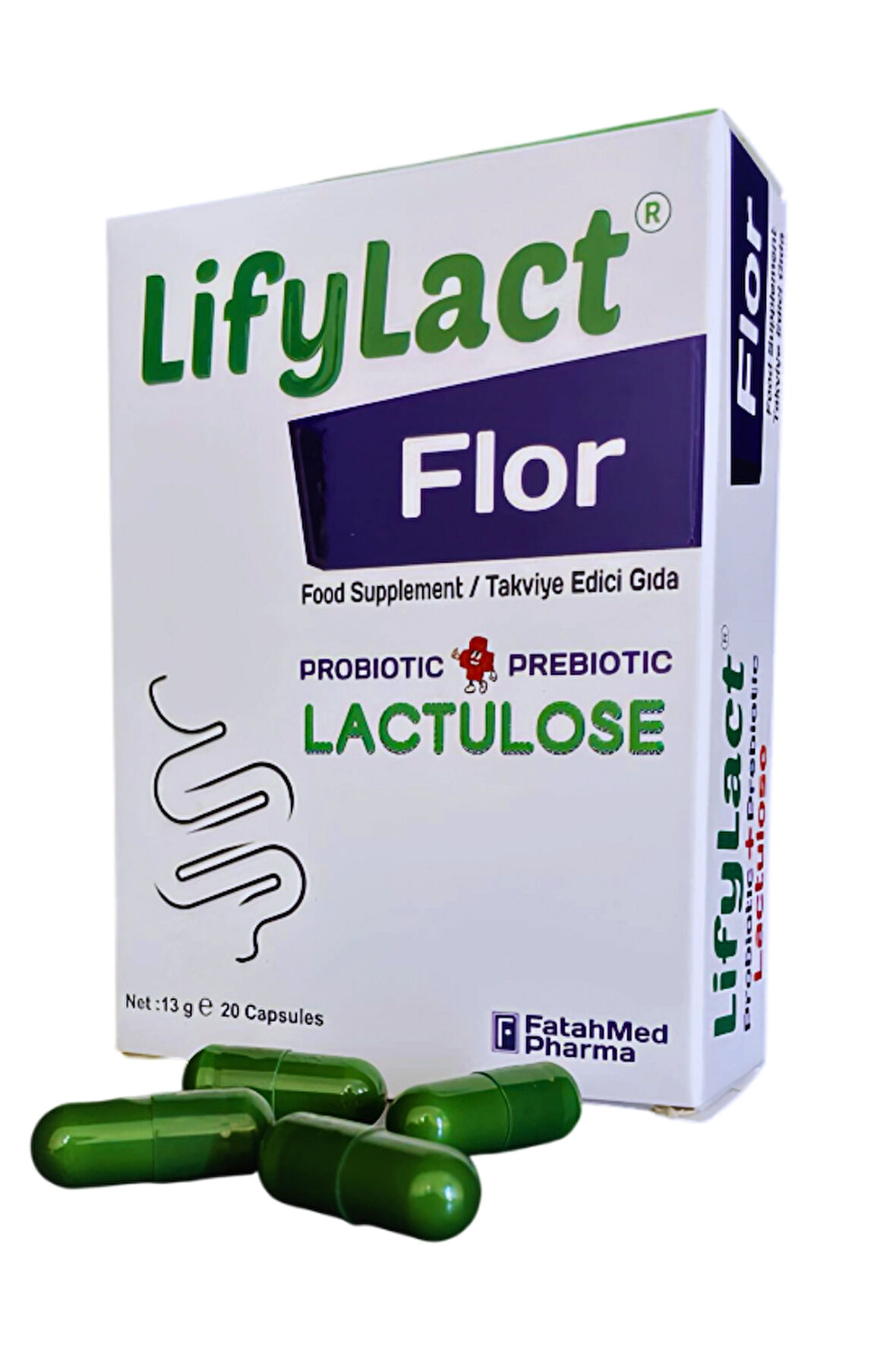 LifyLact ® Flor Probiyotik Kapsül , , Prebiyotik , Laktuloz,