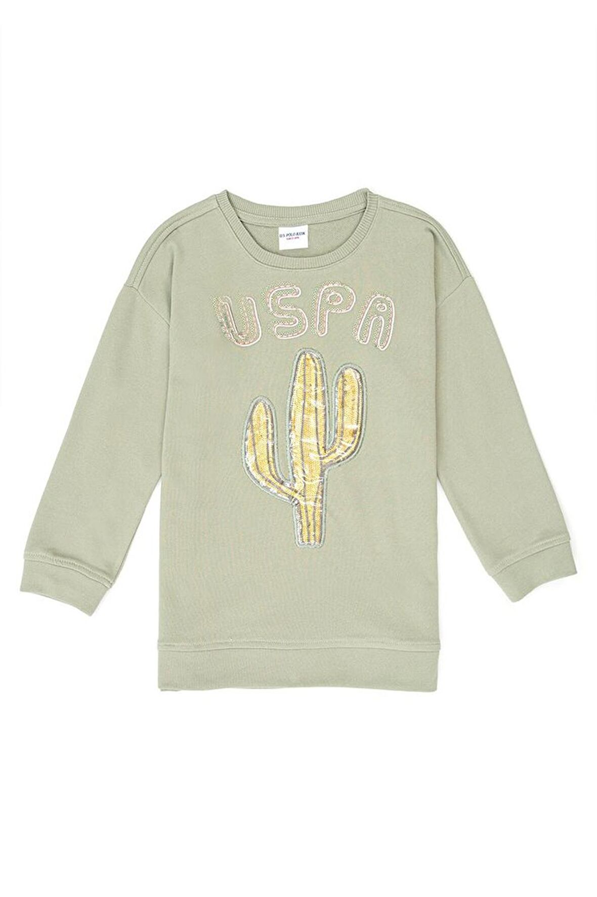 Yeşil Kız Çocuk Sweatshirt