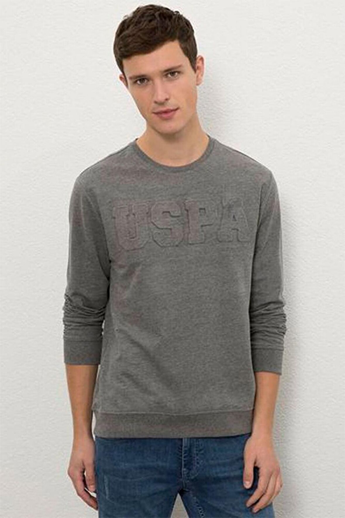 Gri Erkek Sweatshirt