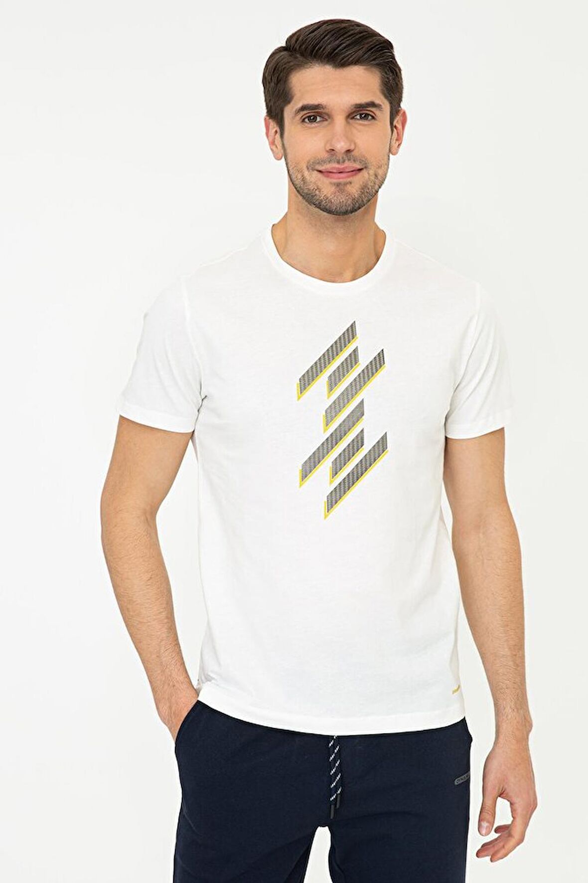 Pierre Cardin  Off White Erkek T-Shirt G021SZ011.000.1288062