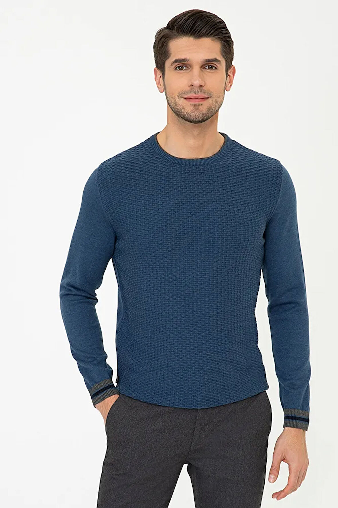 Indıgo Melanj Erkek Kazak G021SZ0TK.000.1388098