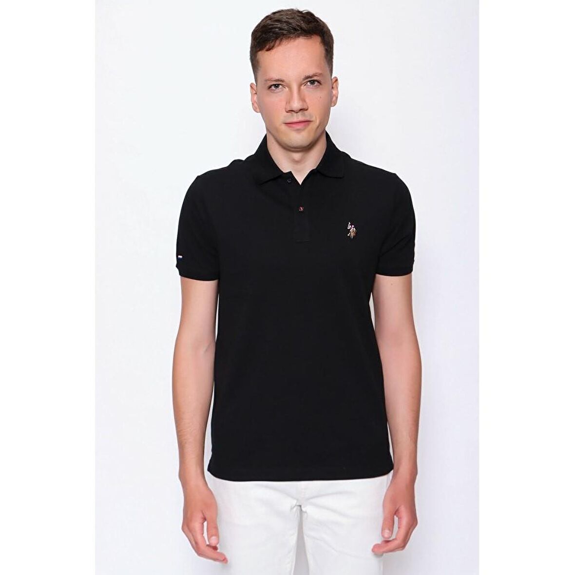 U.S. Polo Assn. Erkek Polo Yaka T-Shirt 6141350446 Siyah