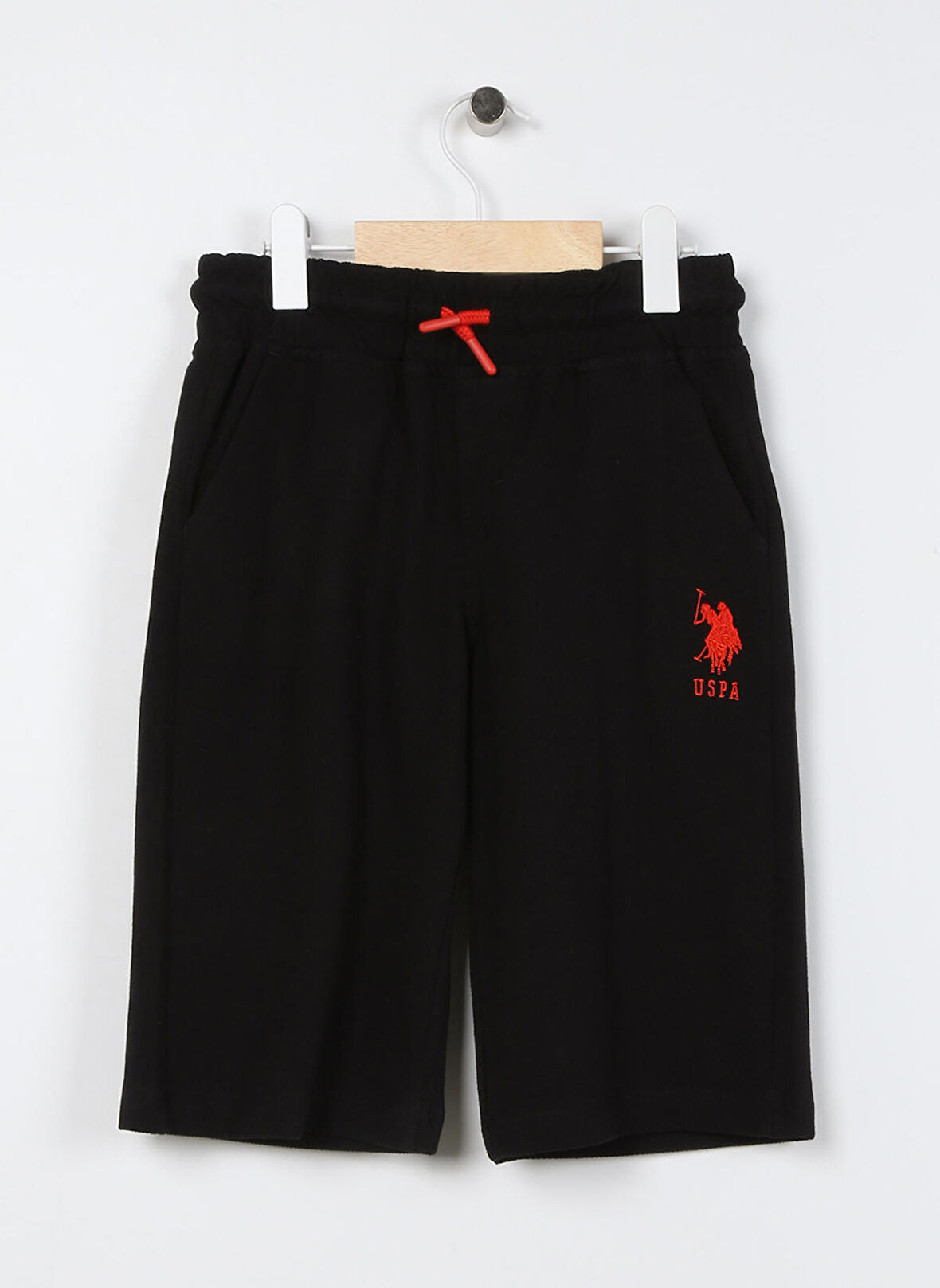 U.S. Polo Assn. Siyah Erkek Çocuk Diz Üstü Düz Şort GUNDERIY023