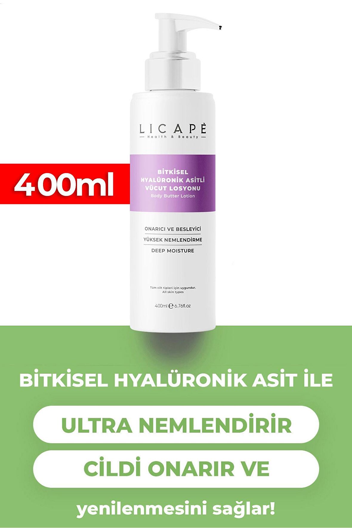 Bitkisel Hyalüronik Asitli Vücut Losyonu 400ml