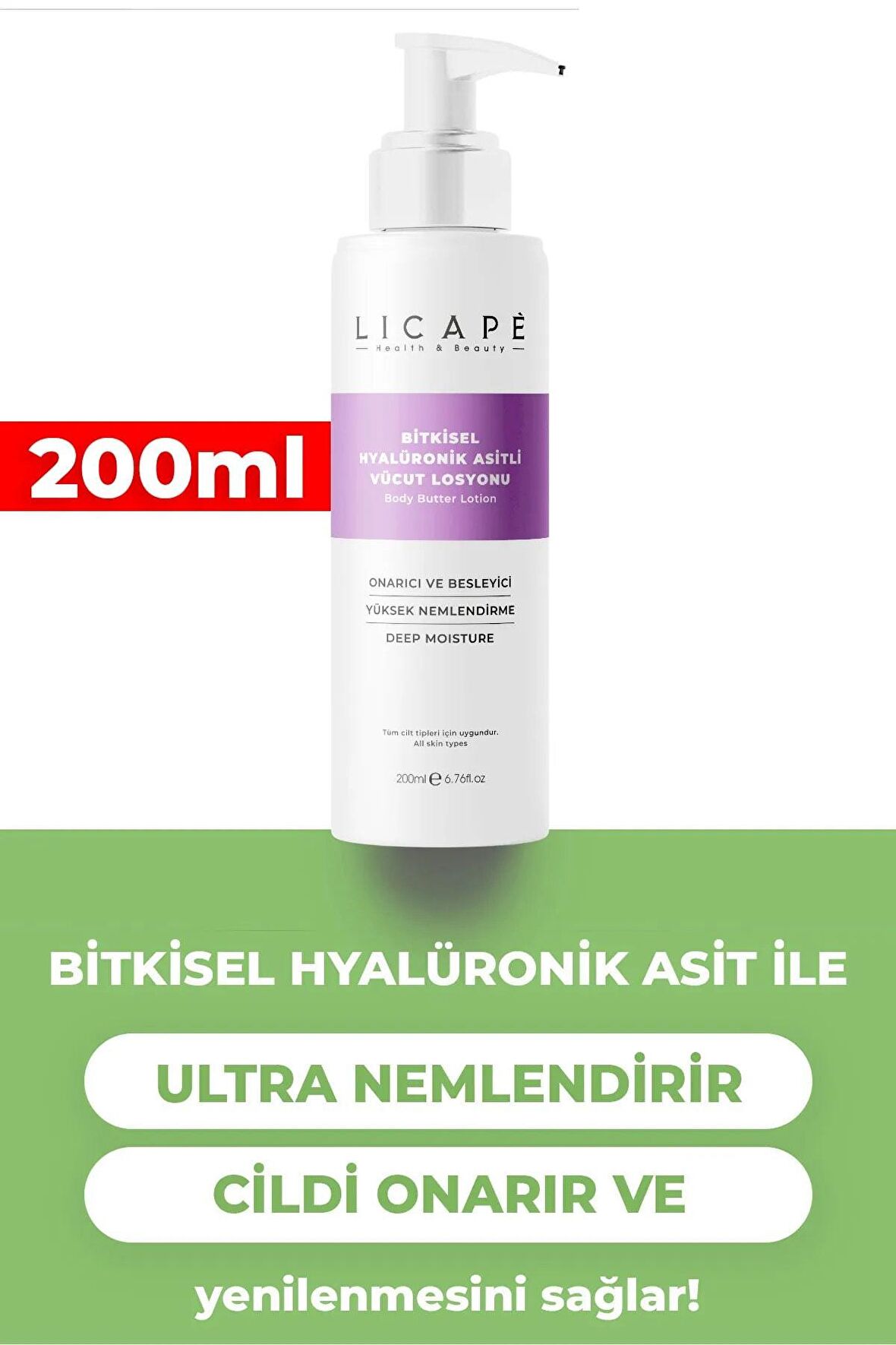 Bitkisel Hyalüronik Asitli Vücut Losyonu 200ml