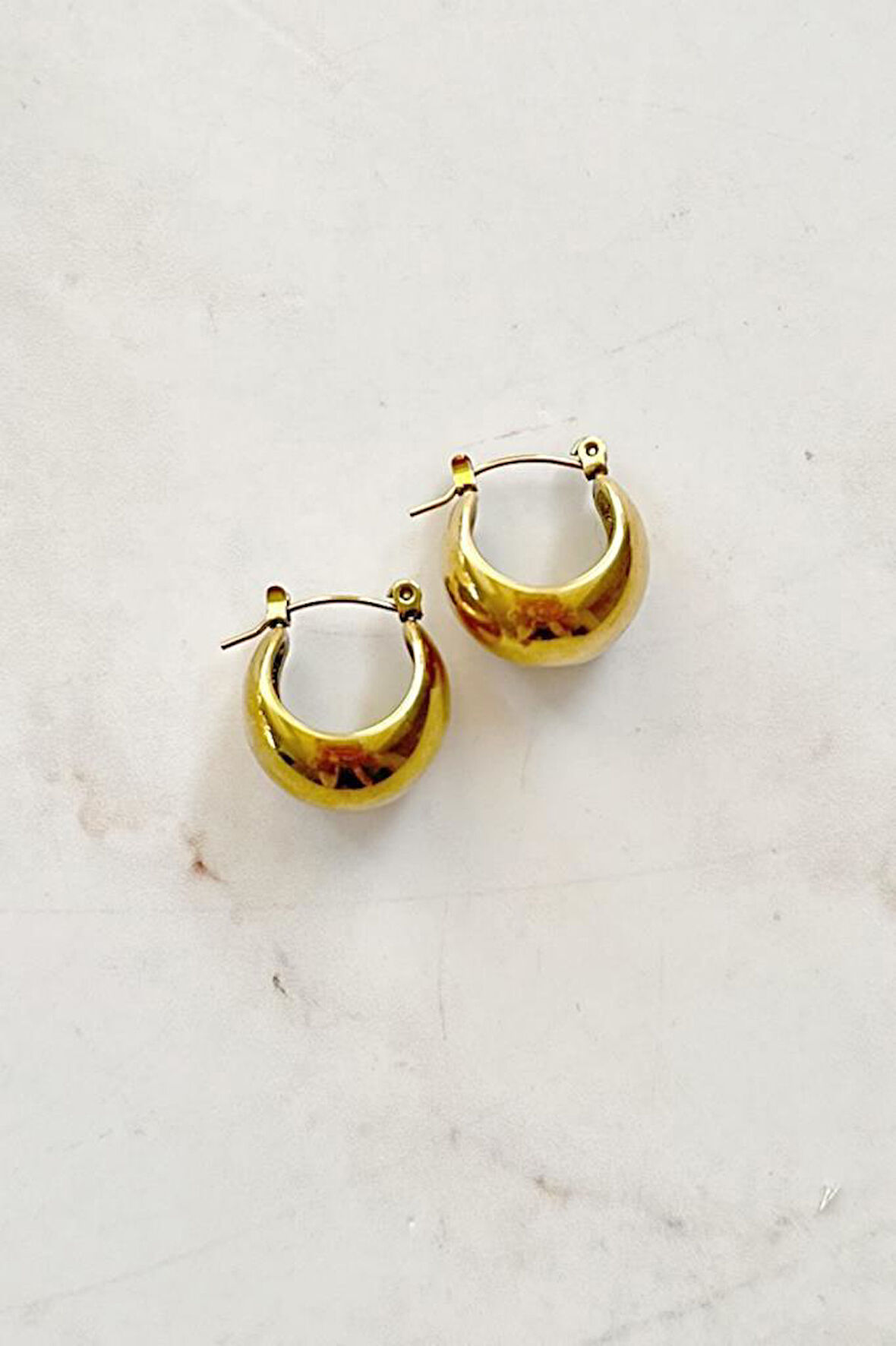 Gold Çelik Halka Küpe