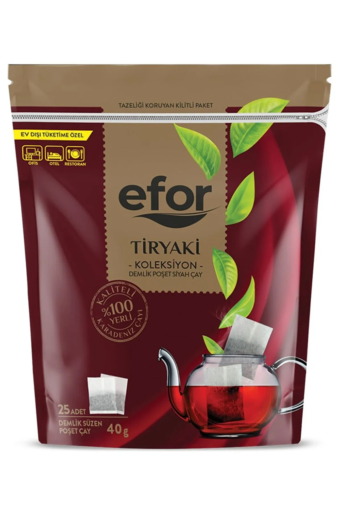 Tiryaki Jumbo Demlik Poşet Siyah Çay - 40gr X 25'li