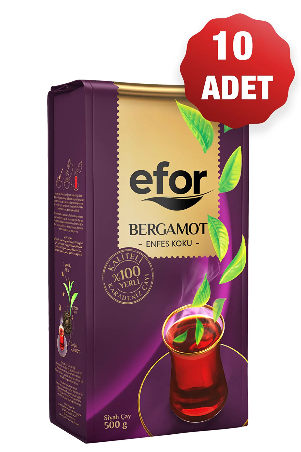 Bergamot Aromalı Dökme Siyah Çay - 500gr X 10 ADET