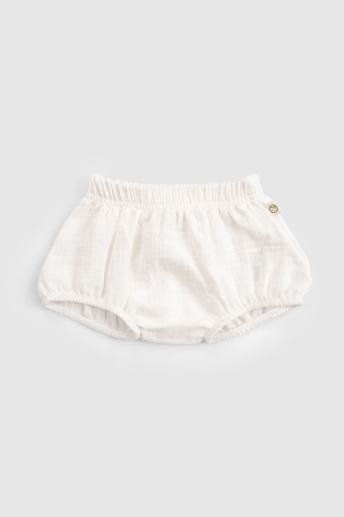 Organik Pamuk Müslin Ekru Bebek Bloomer