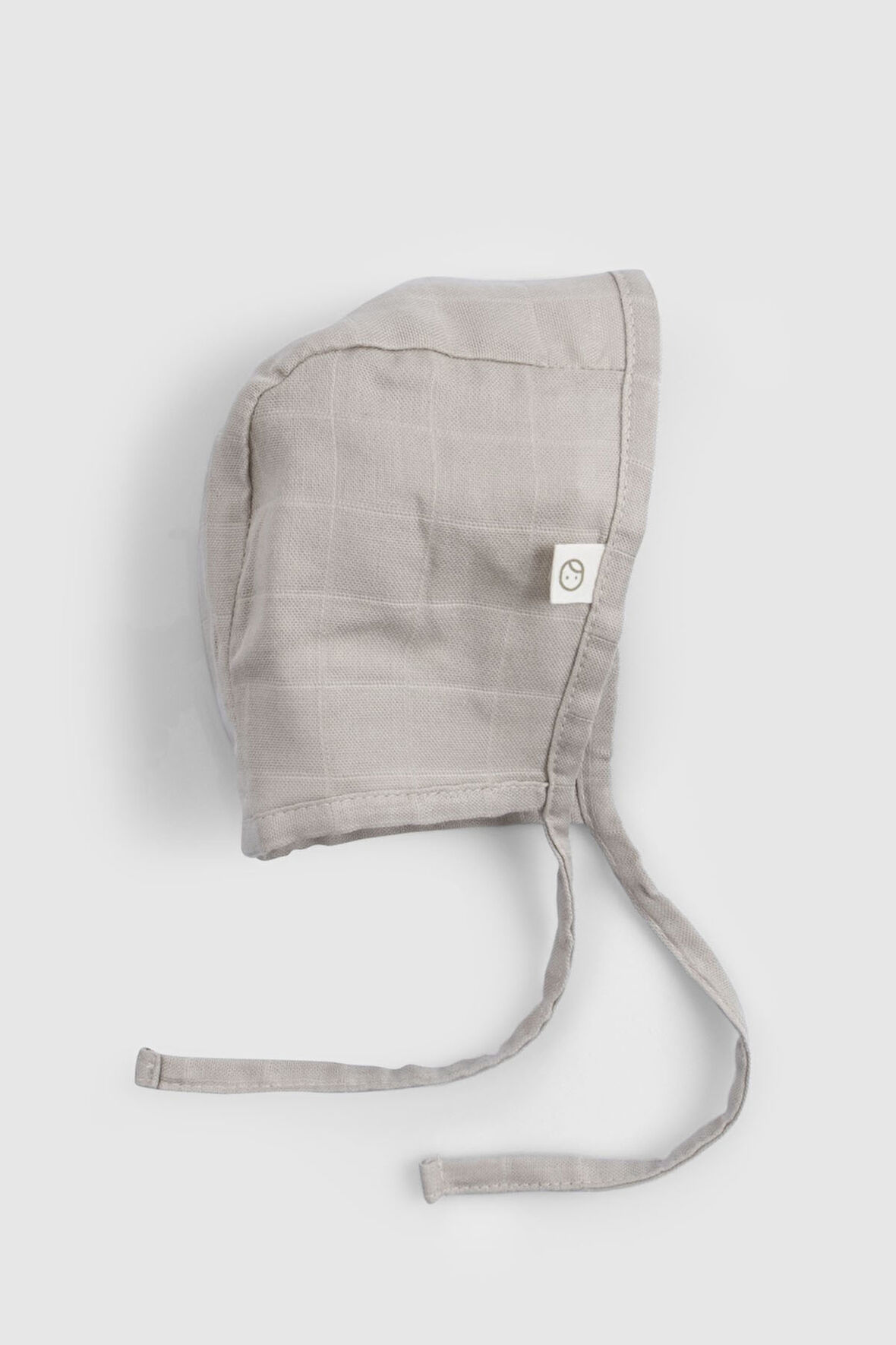 Organik Pamuk Müslin Bej Bebek İngiliz Şapka