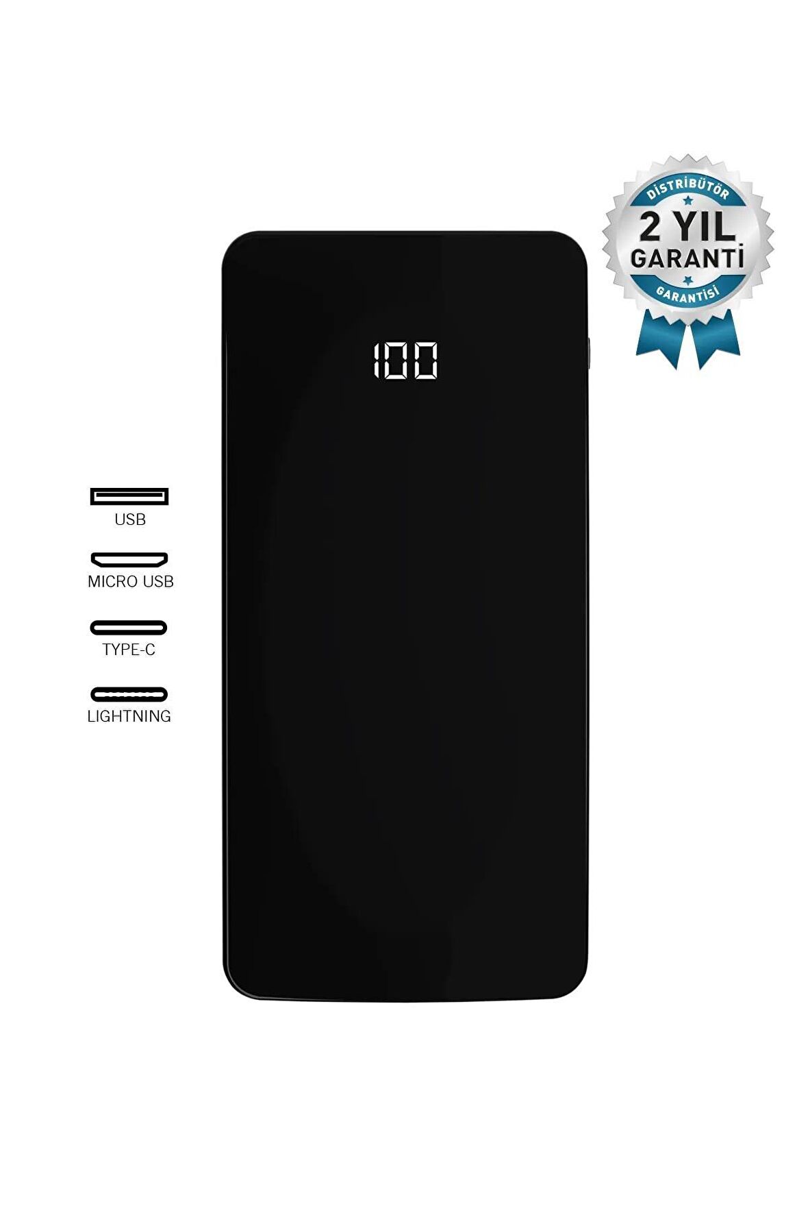 Intouch 10000 mAh Hızlı Şarj Powerbank Siyah 