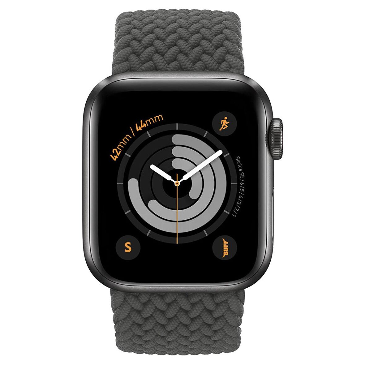 Buff Apple Watch Uyumlu Bands Braided 42/44 S Gray 