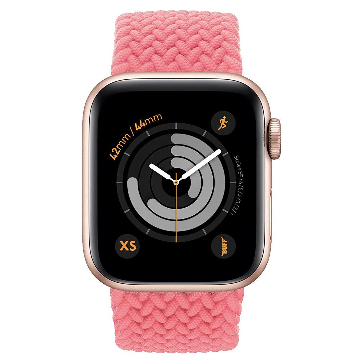 Buff Apple Watch Uyumlu Bands Braided 42/44 XS Pink 