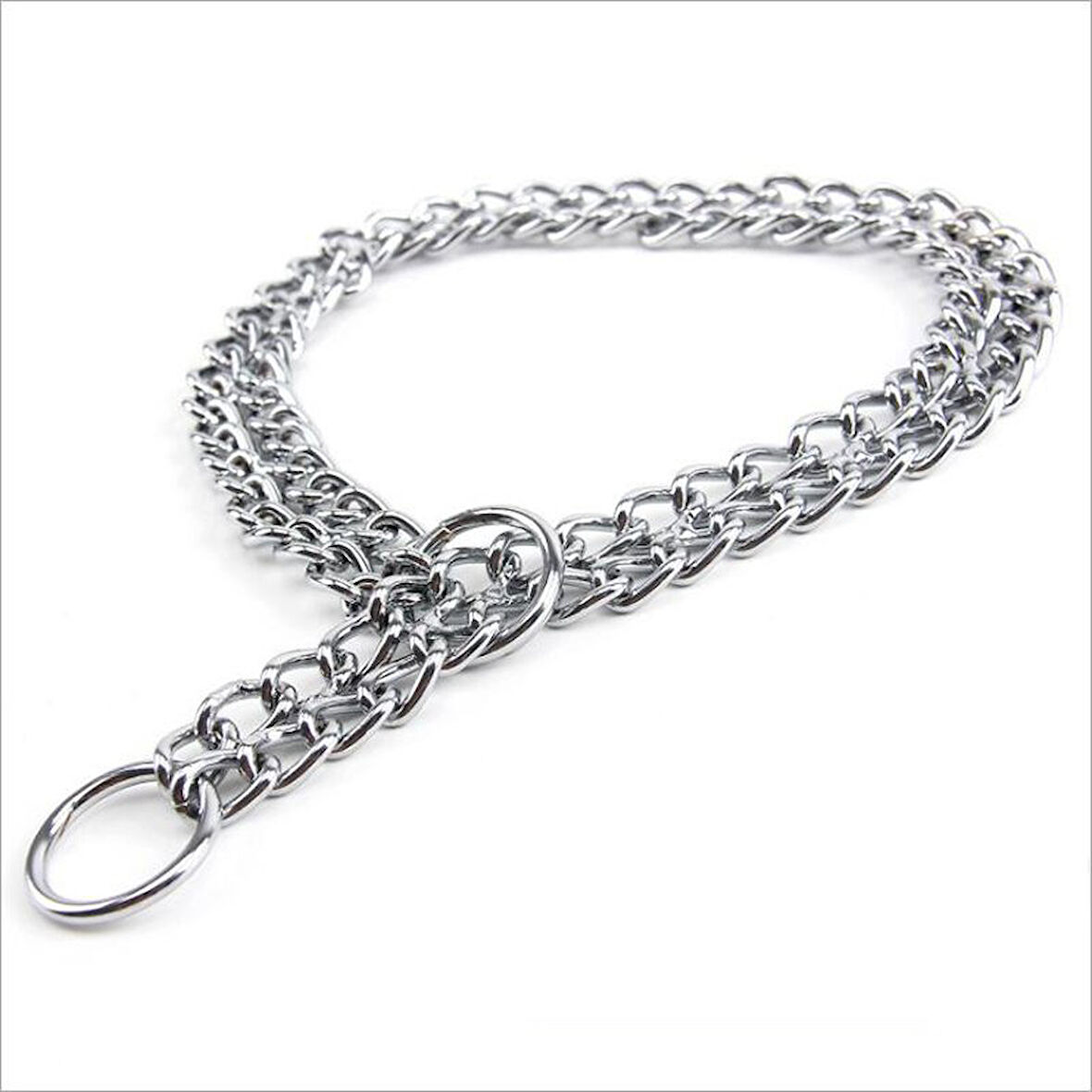 Lion İki Sıra Köpek Eğitim Zincir Tasması 2,5x60 Cm