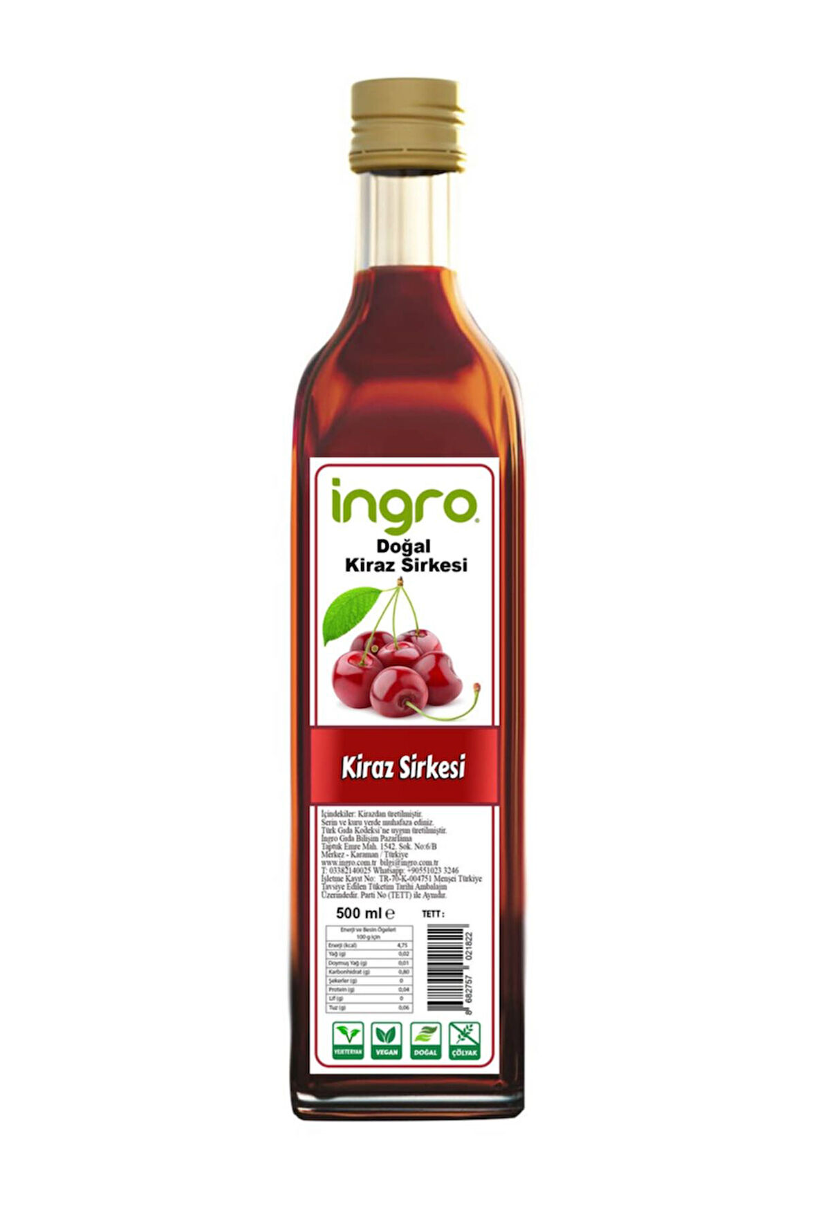 Ingro Kiraz Sirkesi 500 ml