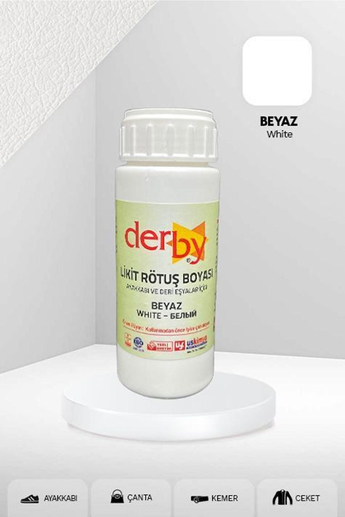Deri Eşyalar Için Örtücü Yoğun Rötuş Boyası 100 Ml - Kartela Renkleri