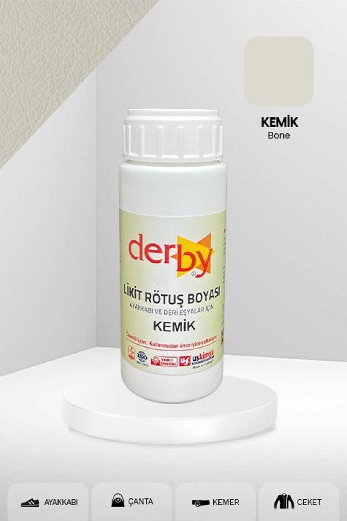 Deri Eşyalar Için Örtücü Yoğun Rötuş Boyası 100 Ml - Kartela Renkleri