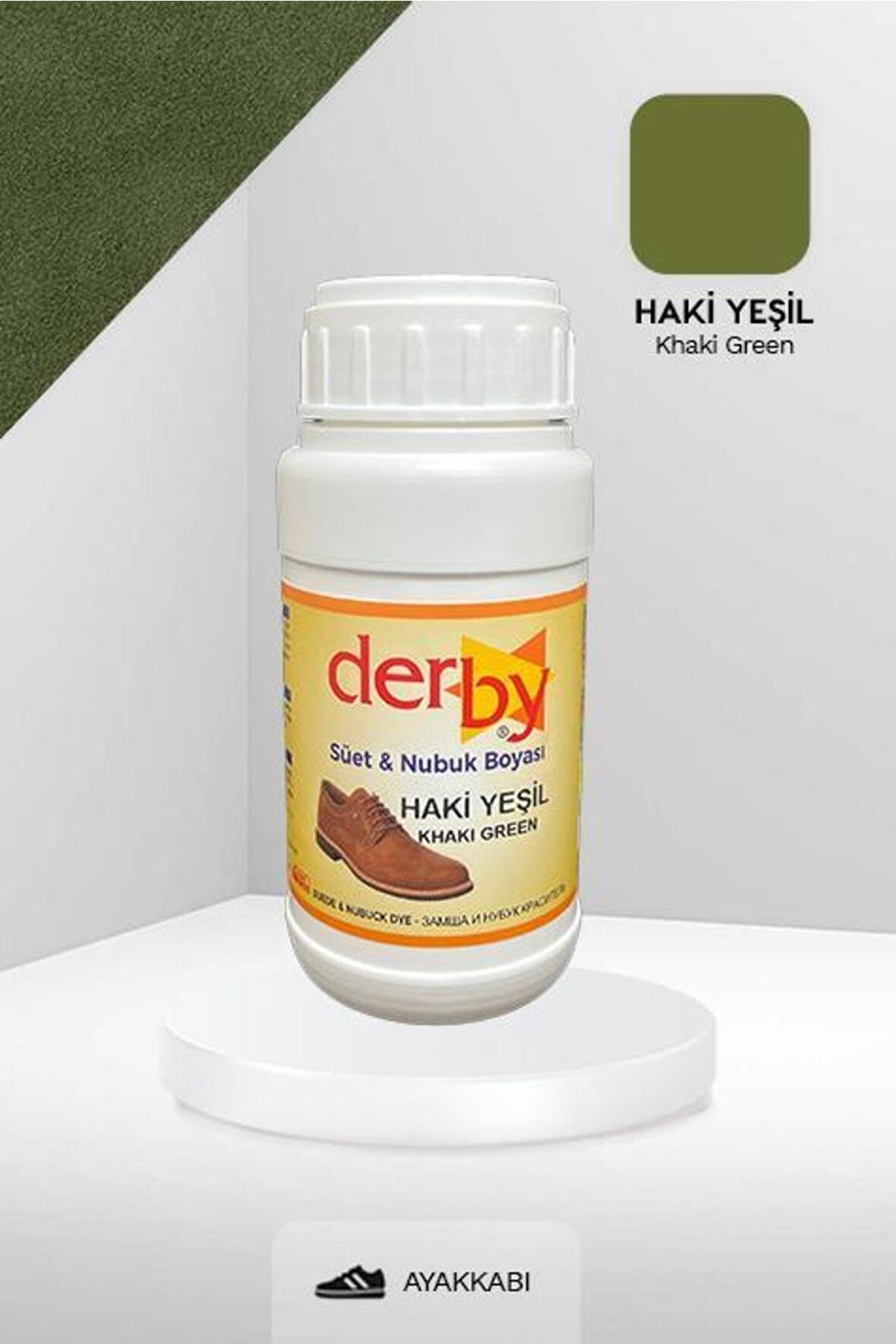 Haki Yeşil Süet & Nubuk Deri Boyası 250 mL / Süet Nubuk Ayakkabı Boyası