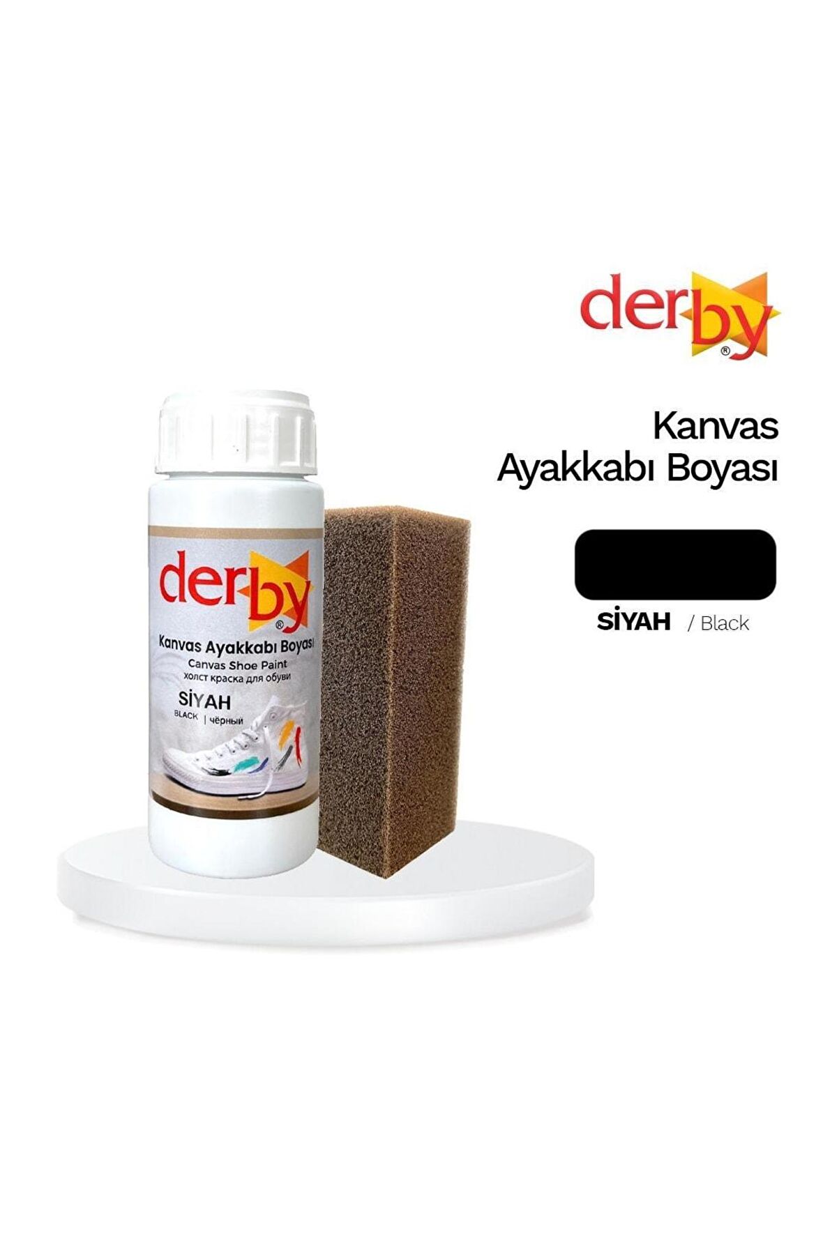 Kanvas - Bez / Kumaş Ayakkabı Boyası 100 Ml - Siyah / Beyaz