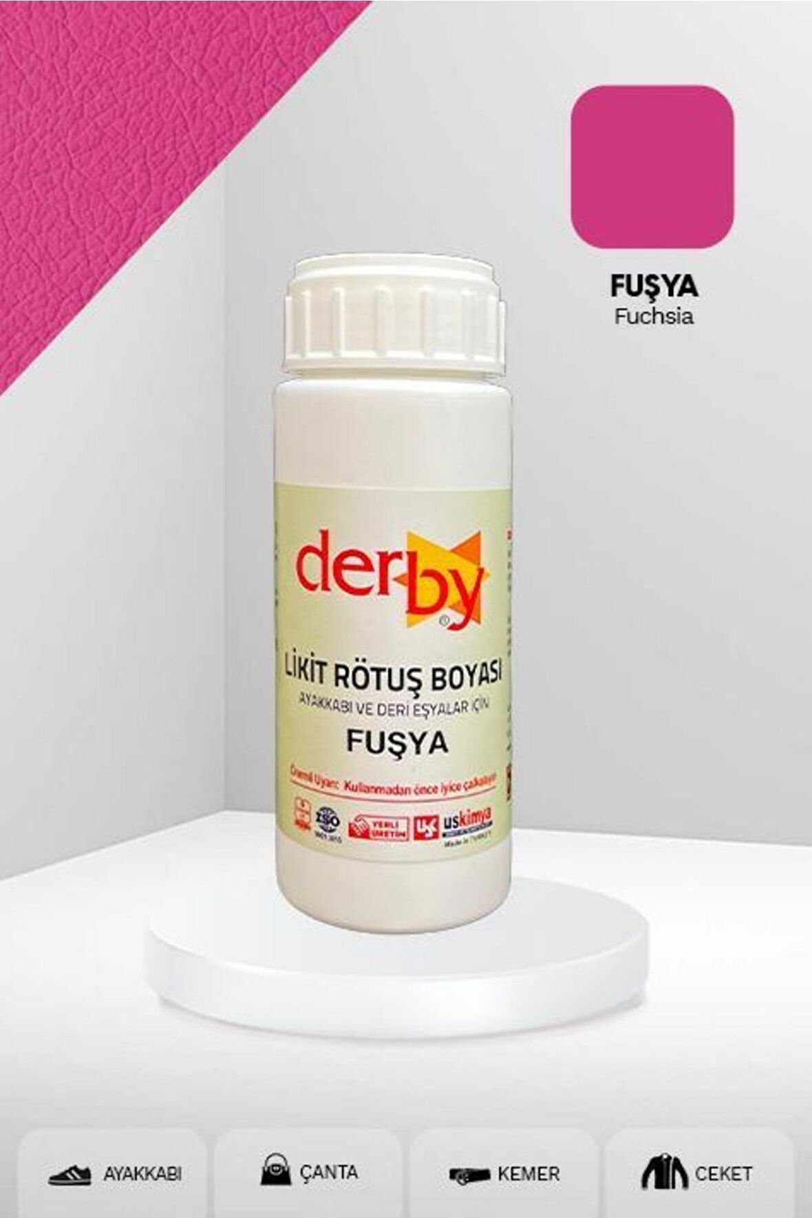 Deri Eşyalar Için Örtücü Yoğun Rötuş Boyası 100 Ml - Kartela Renkleri