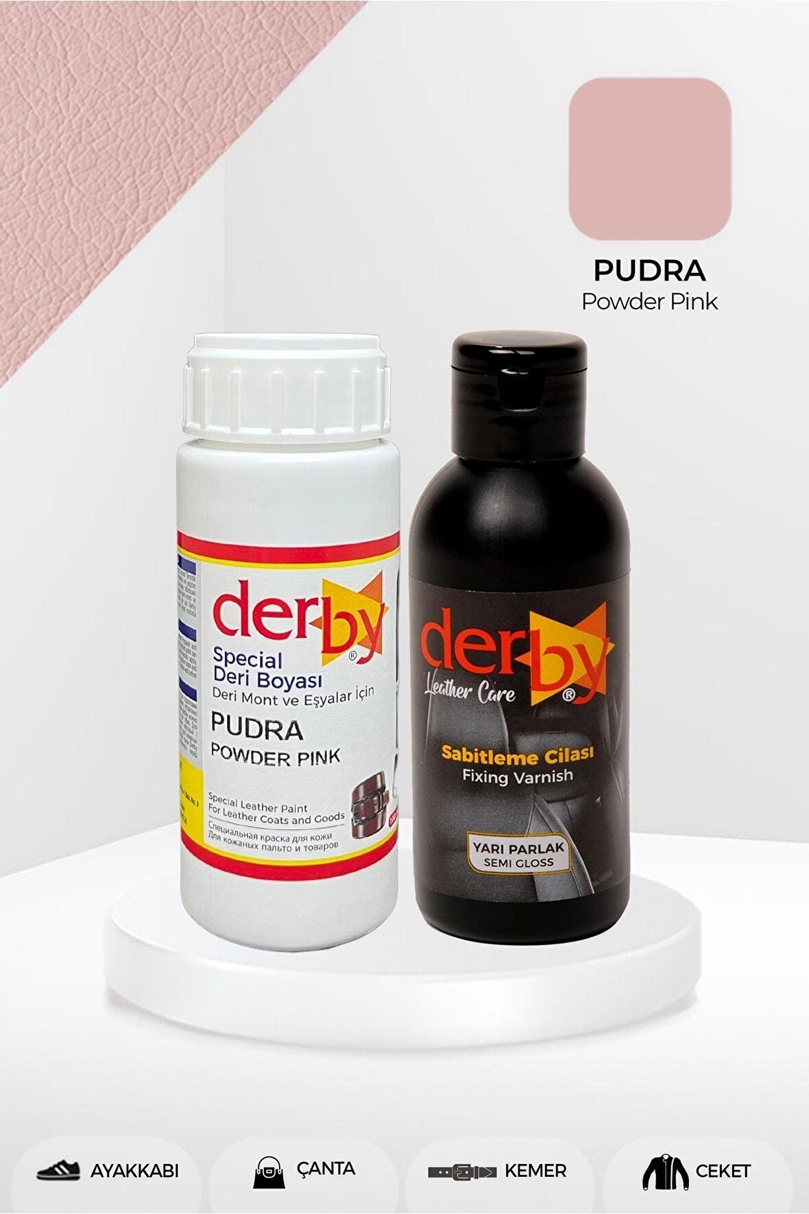 Special Deri Boyası Ve Cilası 100 ml - 2'li Set / Mont Eşya Çanta Deri Boyası