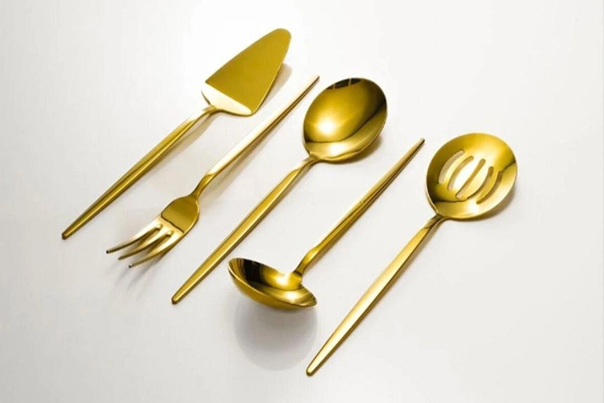 Fecra Pure 5 Parça Servis Seti Gold