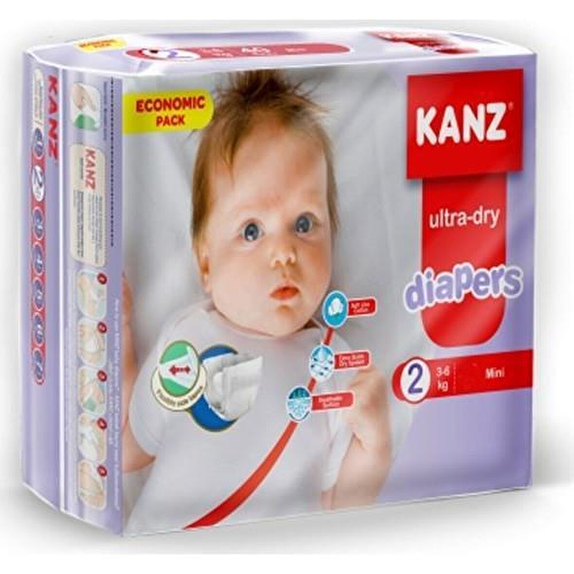 Kanz 2 Numara Bebek Bezi 3-6 Kg Mini 40'lı