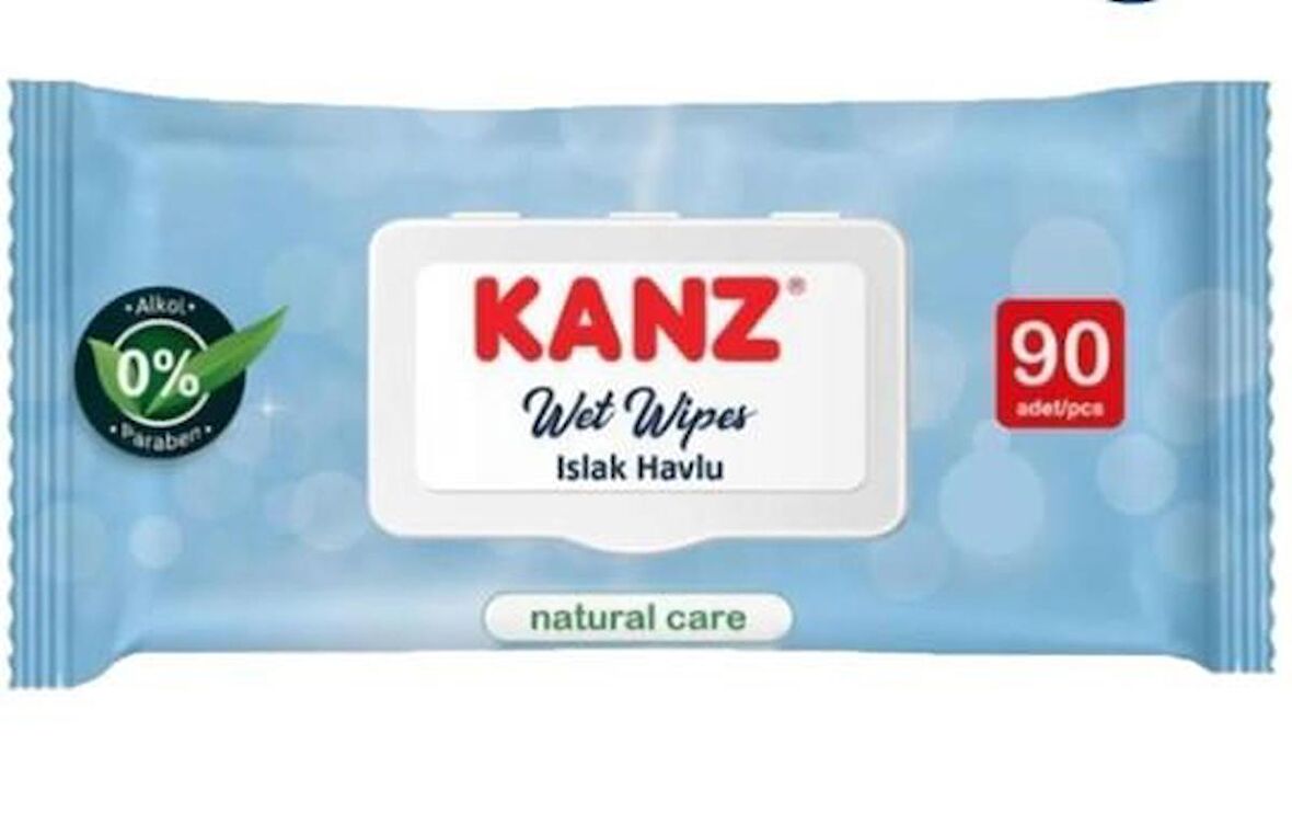 KANZ ISLAK MENDİL NATURAL CARE 90 LI