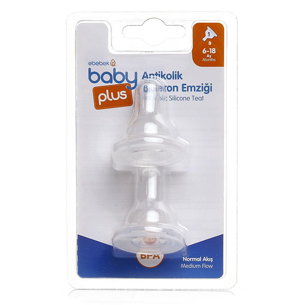 Baby Plus Antikolik Orta Akış 6 - 18 Ay Biberon Emziği