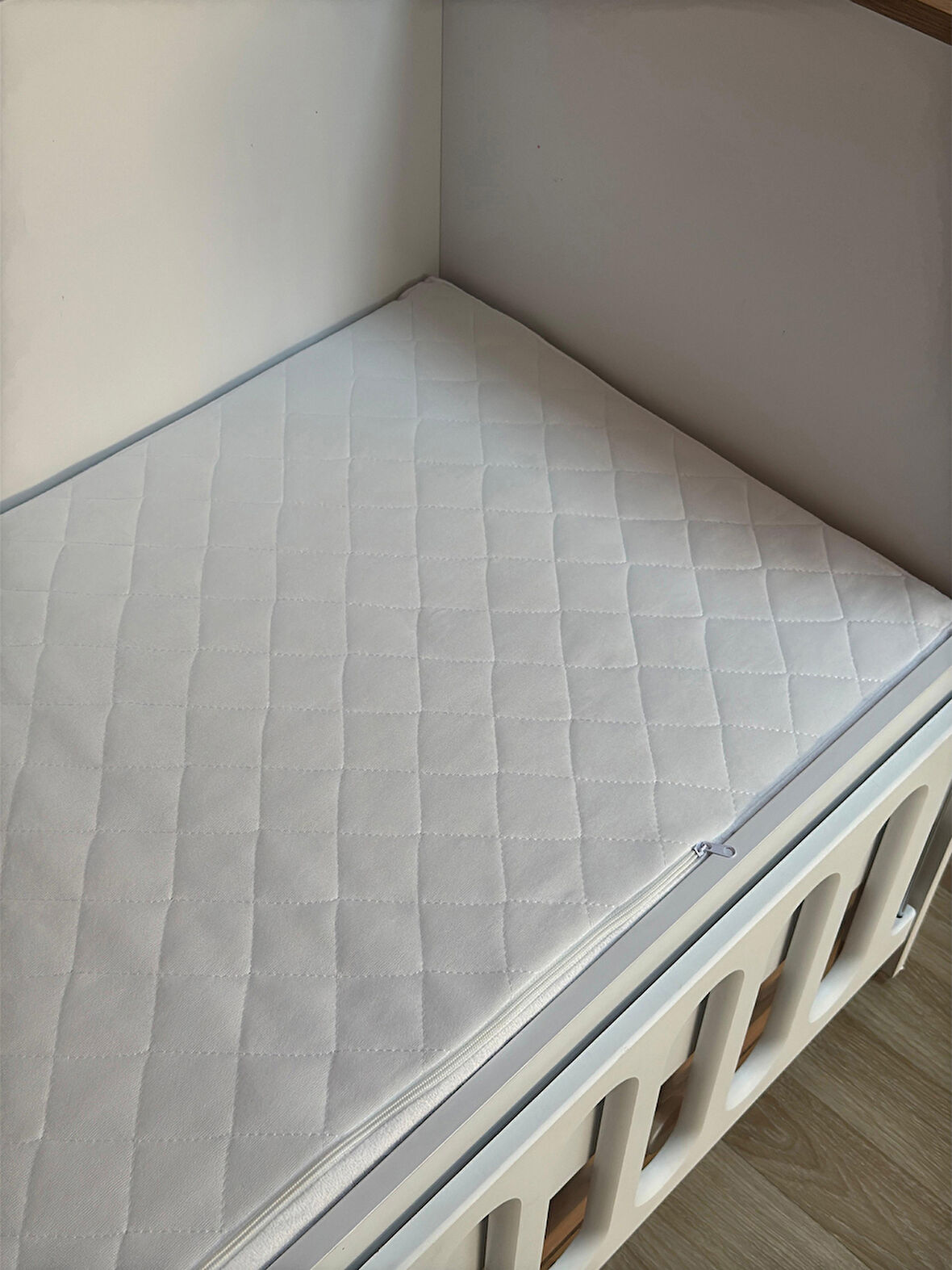 Keremce Pamuk Oyun Park Yatağı 60x120 cm  Beyaz