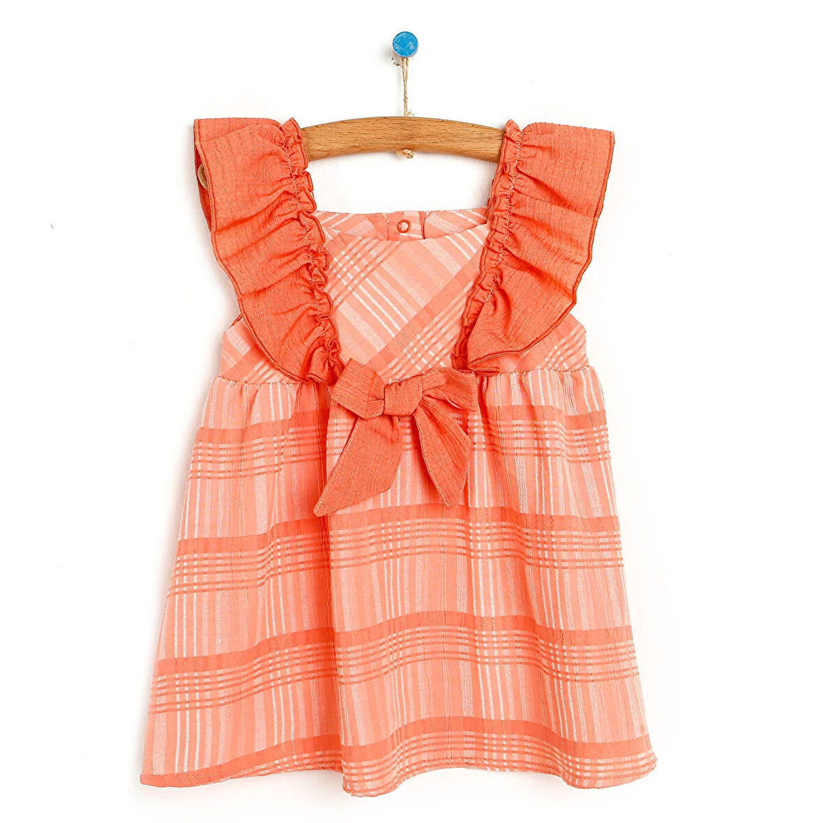 HelloBaby Basic Kız Bebek Krinkıl Fırfırlı Elbise