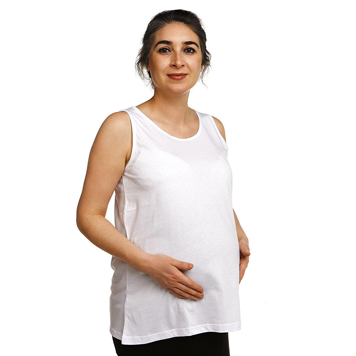 baby mom Kolsuz Rahat Kalıp Modal Pamuklu Hamile Tshirt