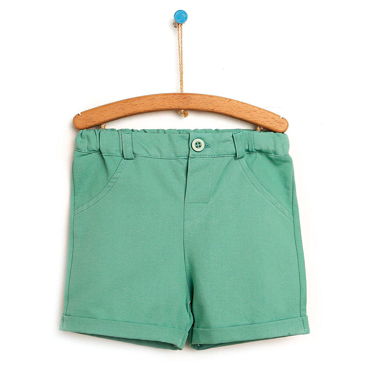 HelloBaby Basic Erkek Bebek Yeşil Bermuda Şort Erkek Bebek