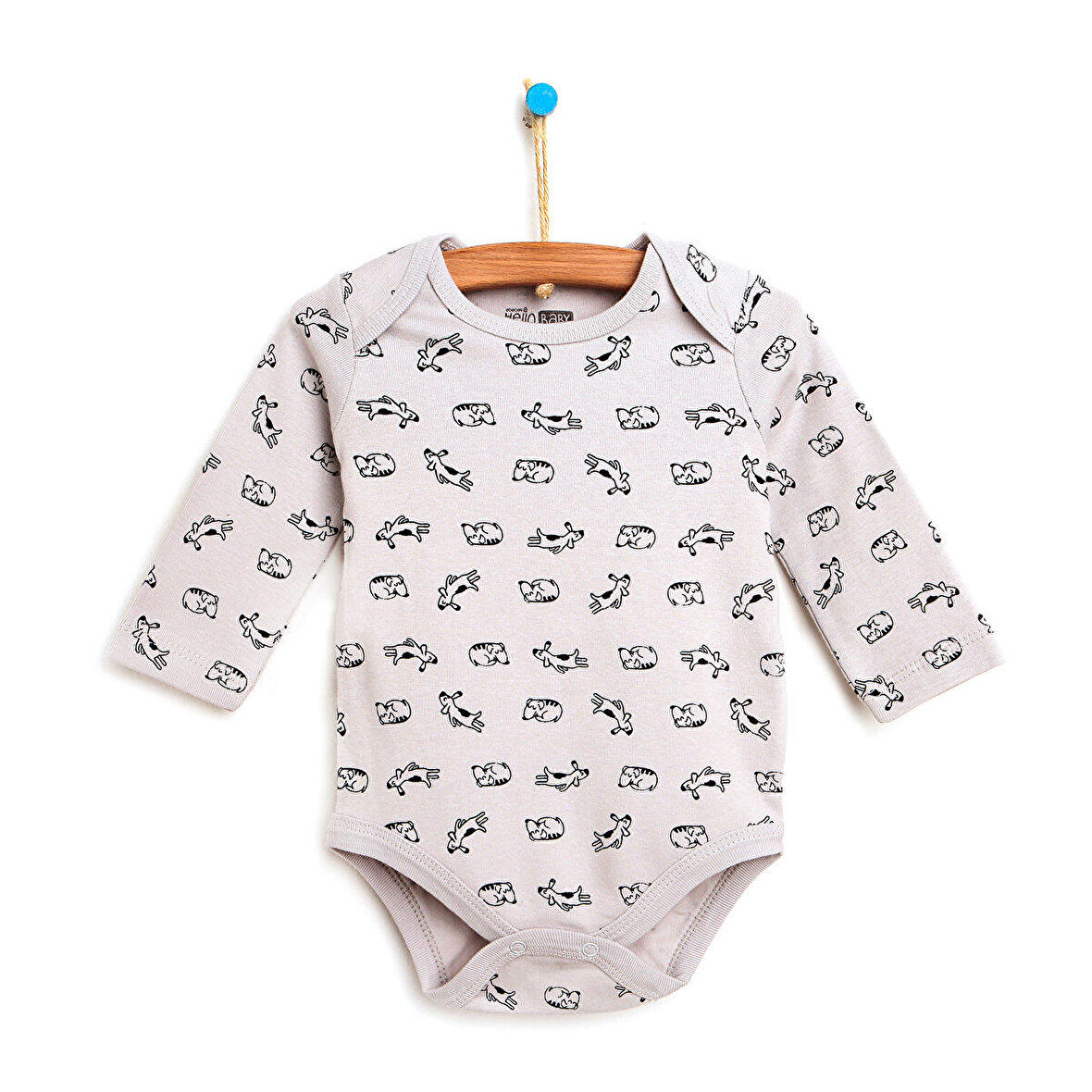 HelloBaby Empirme Desen Uzun Kol Body