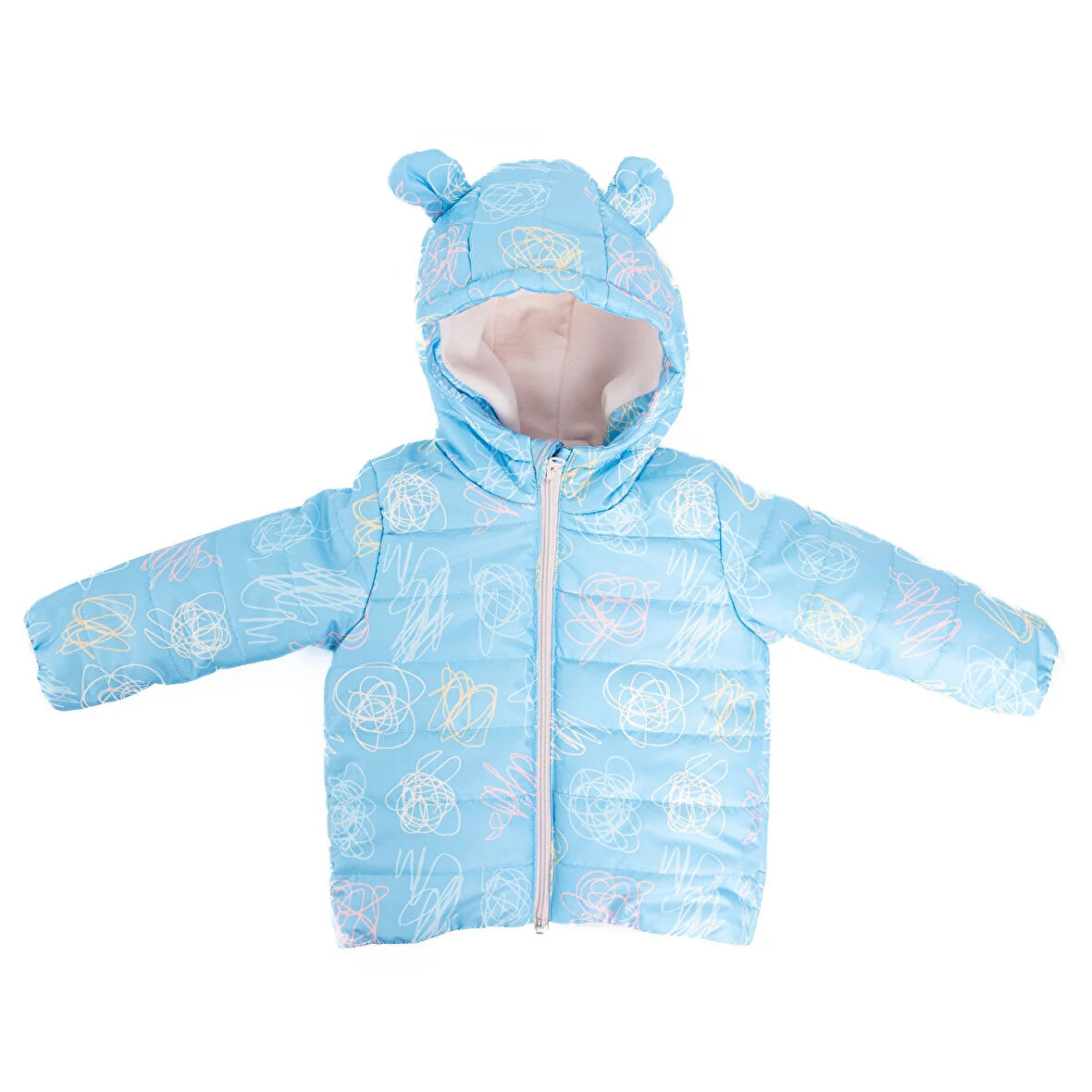 HelloBaby Basic Kulaklı Kapüşonlu Mont Kız Bebek