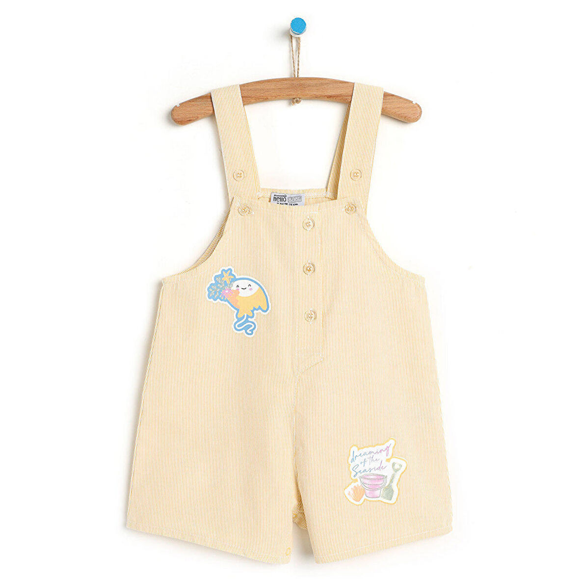 HelloBaby Basic Düğmeli Salopet-Tshirt Erkek Bebek