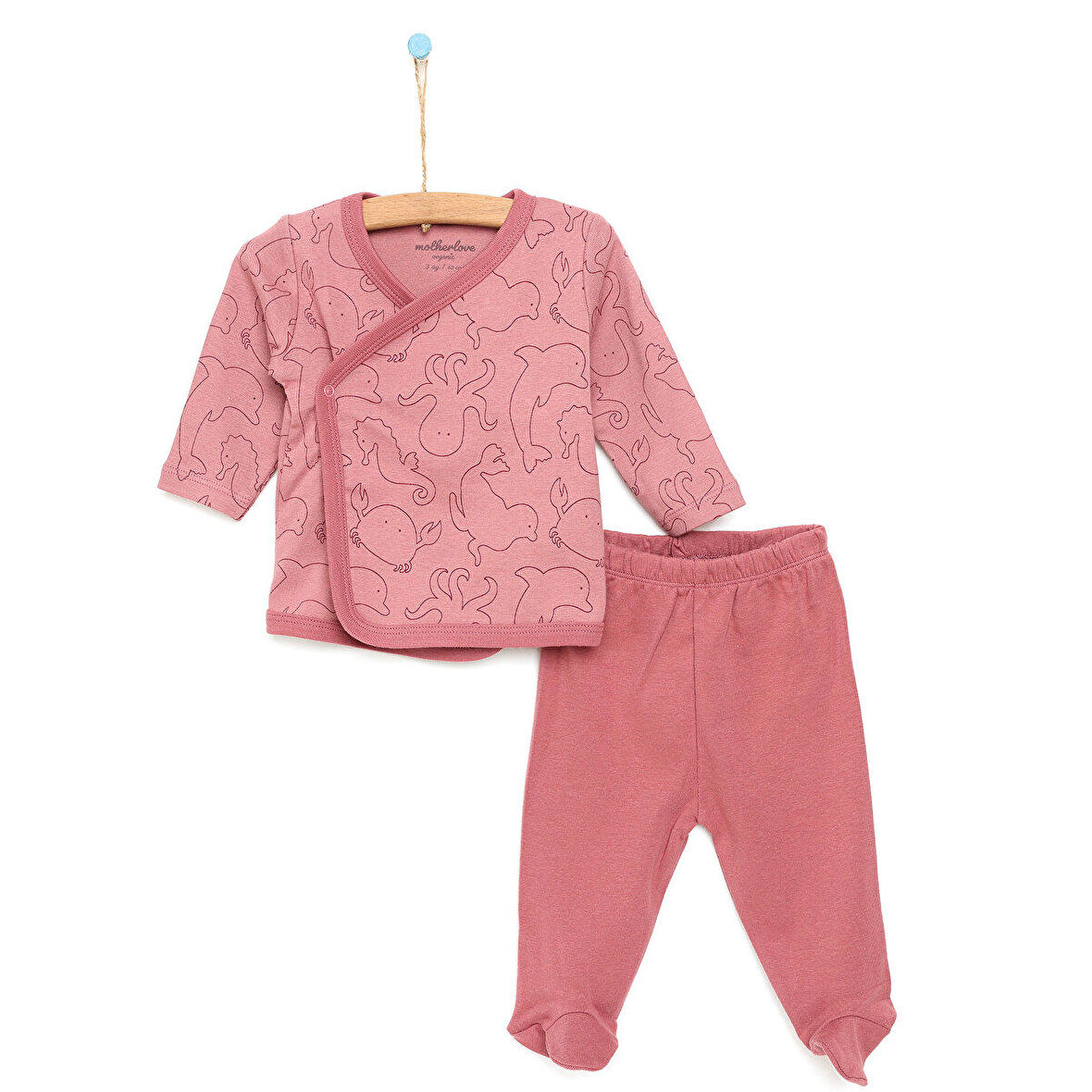 Motherlove Yenidoğan Organik Zıbın-Patikli Alt 2li Takım Unisex