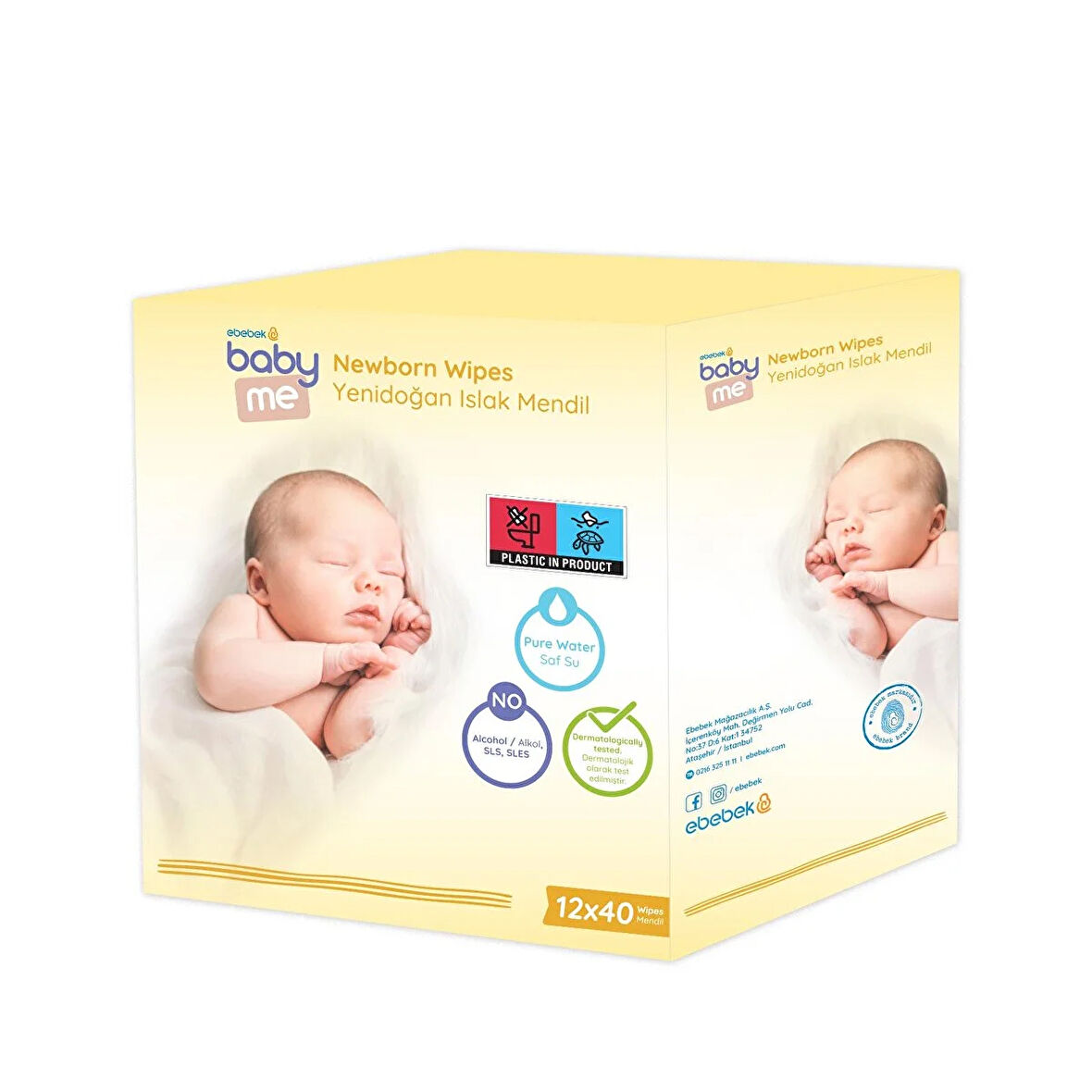 baby me Yenidoğan Islak Mendil 12x40 Adet