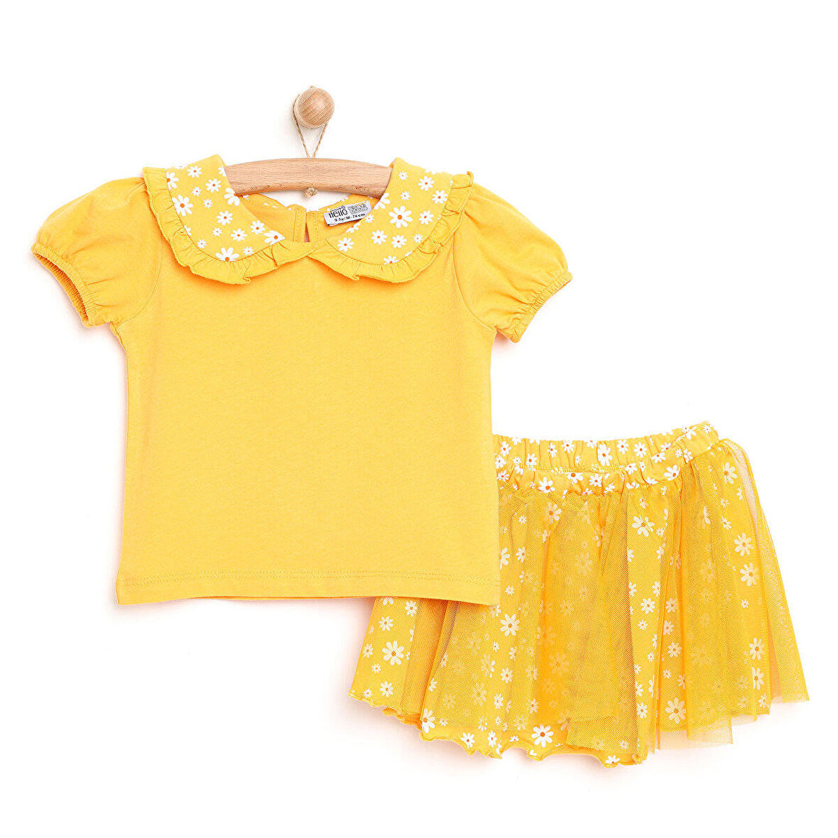 HelloBaby Orange Loves Pink Bluz-Etek Kız Bebek