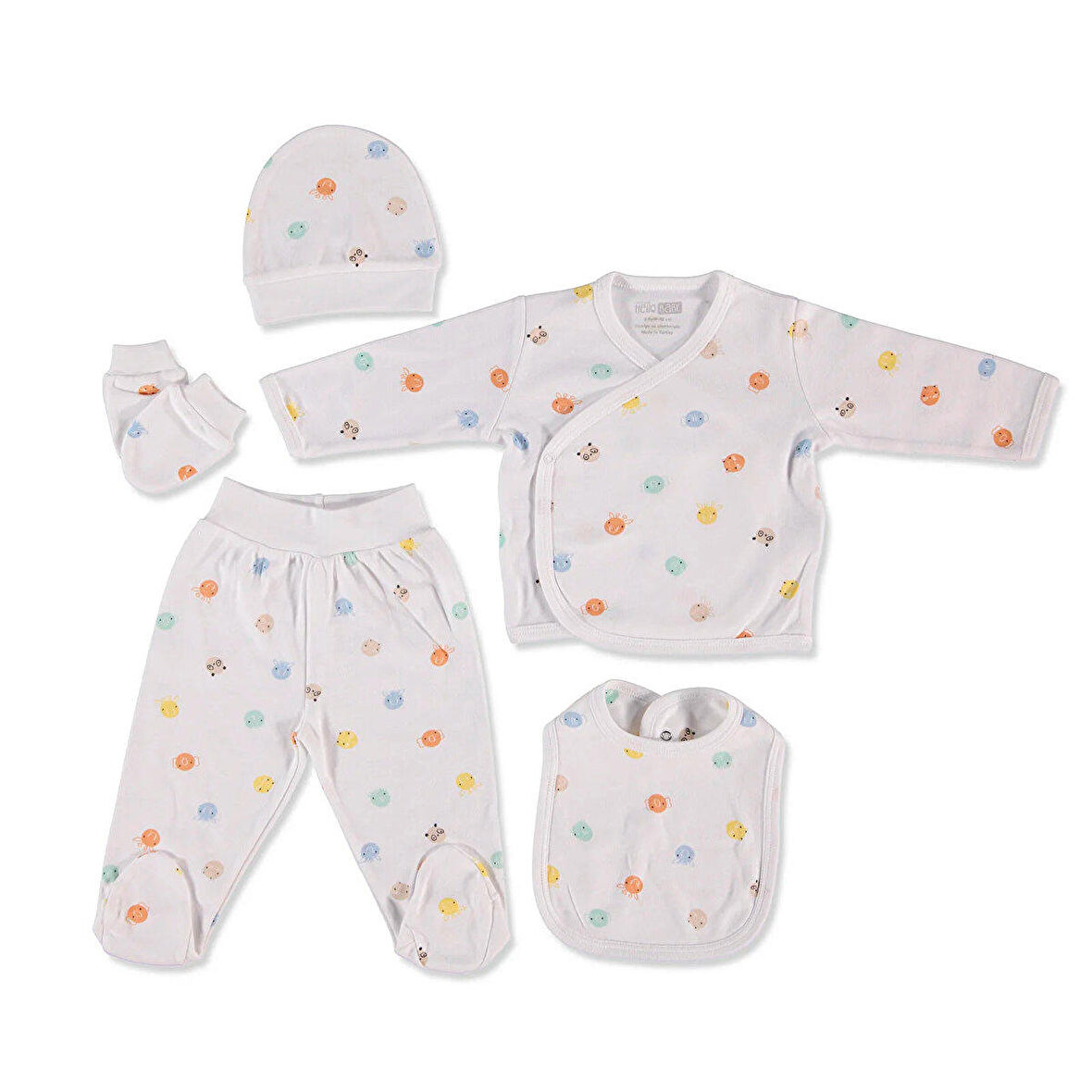 HelloBaby Yenidoğan Bebek Jungle 5li Askı Hastane Çıkışı Unisex