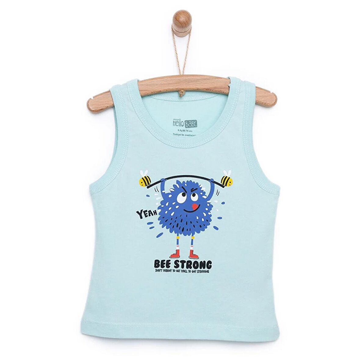 HelloBaby Basic Canavar Baskılı Atlet Tshirt Erkek Bebek